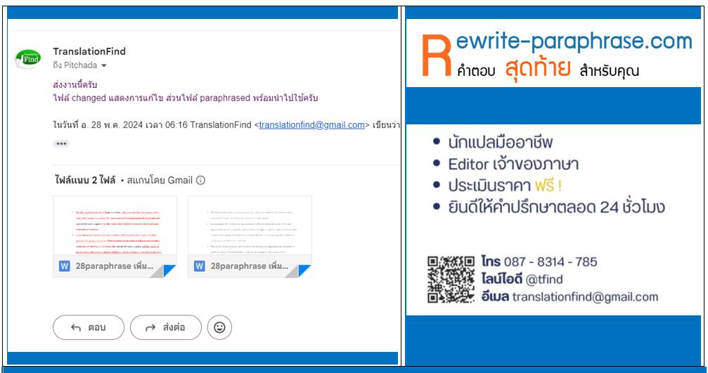 บทความวิจัย (Research Article Paraphrasing